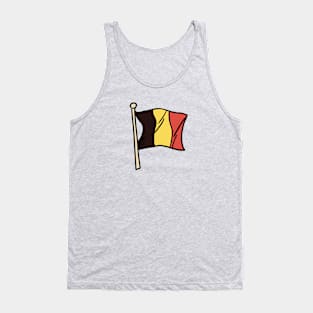 Belgian Flag Illustration Tank Top